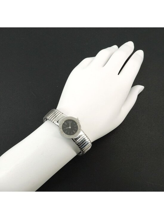 Bvlgari Tubogas Watch Date Black Quartz display picture 3